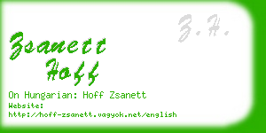 zsanett hoff business card